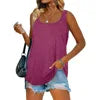 2023 Women's Loose Fit Tank Tops Casual Plus Size Summer Sleeveless Tees Dressy Blouse made of Knitted Fabric