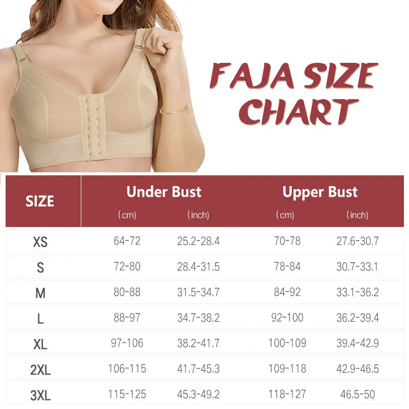 Private Label Custom Logo Adjustable Hooks up Chest Breast Augmentation Surgery Stage 2 Faja Bra