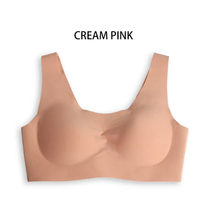 Women Lingerie 2021 Solid Color Full Cup Women Gather Adjustable Jelly Bras Wireless Beauty Back Sleep Bra