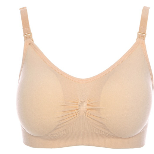 Plus Size Comfortable Back Closure Seamless Breathable Knitted Maternity Nursing Bra Wireless Everyday Breastfeeding Bra for