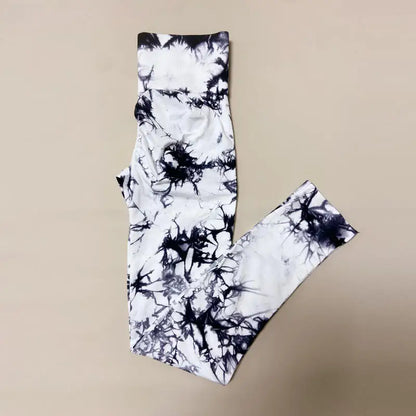 Wholesale Women Tie Dye Yoga Pants High Waisted Gym Fitness Booty Butt Lifting Workout Tight Scrunch Leggings for Women