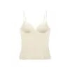 ZEVITY Sexy Corset Top Women Backless Bra Crop Tank Camis Slip Tops Sleeveless Bustier Short Dobby Fabric Bow Collar Vest
