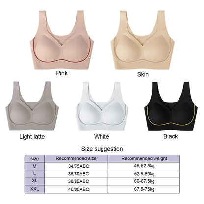 Aiermei Factory New Style Dropshipping Products Anti Droop Bra Seamless Jelly Ice Silk Bra for Women Tank Tops With Built in Bra