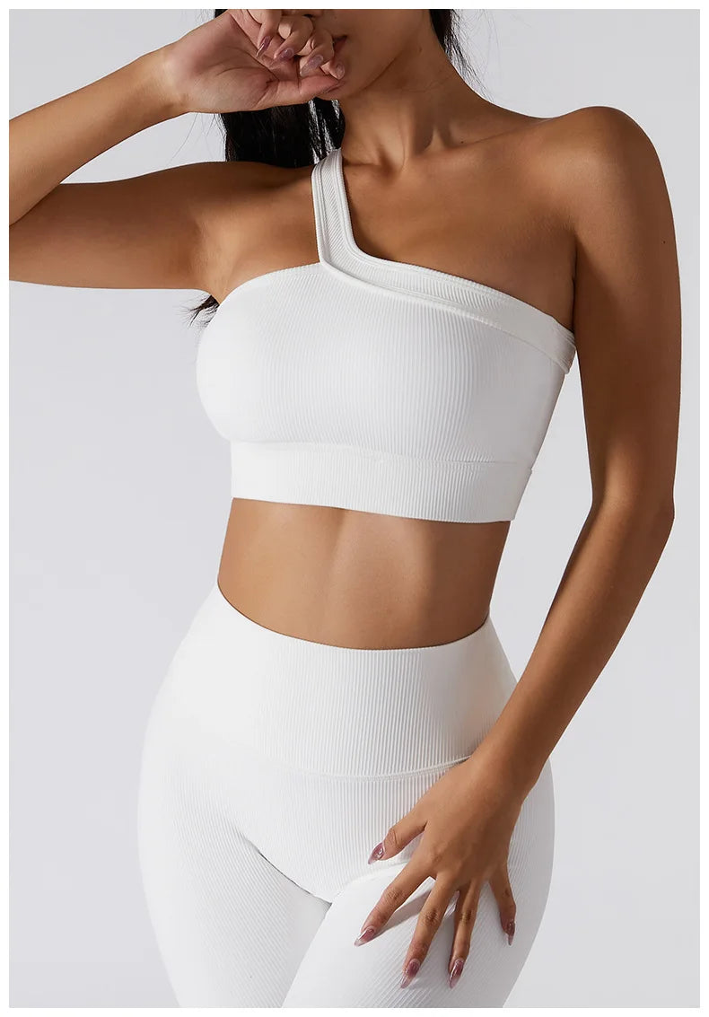 New Sexy Cross Strap Backless Plus Size Sports Bra Womens Gym Set with Seamless Thick Yoga Bra Printed Pattern Low Shipping Cost