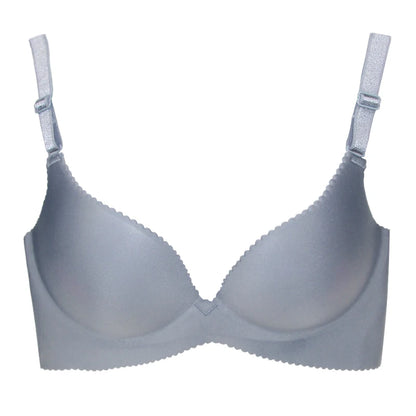 Dropshipping Girls Fashion Simple Solid Color Push up Wireless Plus Size Comfort Women Stylish T-shirt Seamless Bra
