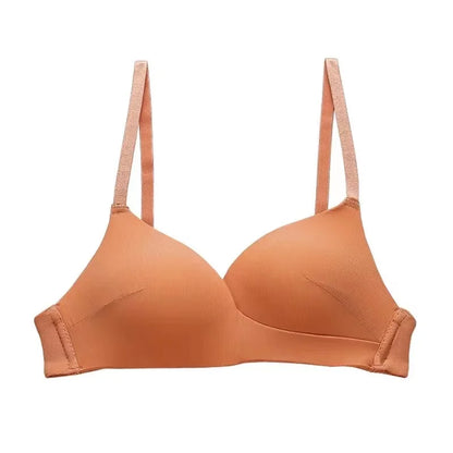 Dropshipping School Girls Fashion Simple  Solid Color Push up Wireless Adjustable T-shirt Bras Comfort Women Seamless Bra