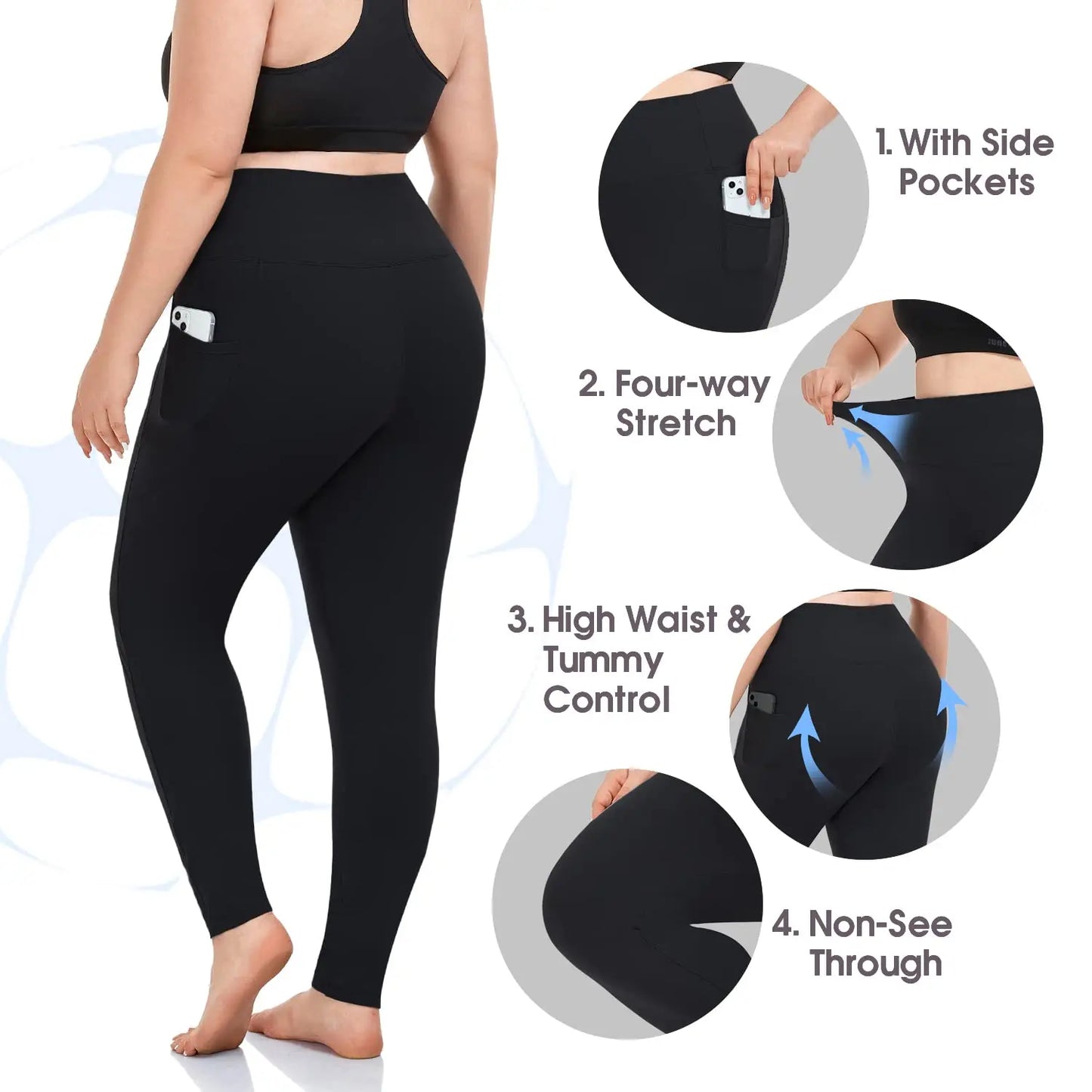 POVTY Custom Logo Wholesale Printed Women's Yoga Waist Leggings Buttery Soft Polyester Yoga Pants Plus Size Leggings for Workout