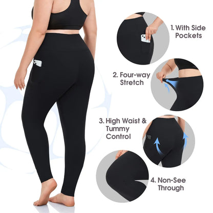 POVTY Custom Logo Wholesale Printed Women's Yoga Waist Leggings Buttery Soft Polyester Yoga Pants Plus Size Leggings for Workout