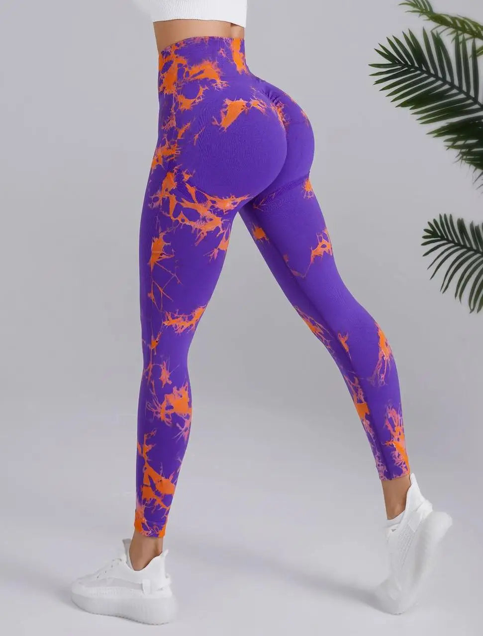 Yoga Leggings Seamless Butt Scrunch Leggings Booty Tie Dye Soft Tights Women Push up Yoga Pants Leggings for Women
