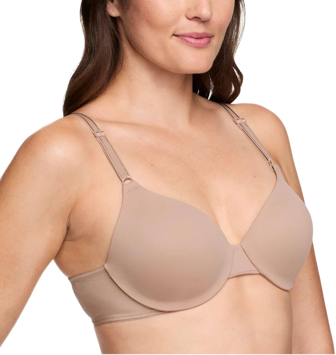 Custom Women's Seamless T-Shirt Bra Smooth Cup Invisible Under Clothes Soft Underwire Push up Bra Lightly Lined Everyday Bra