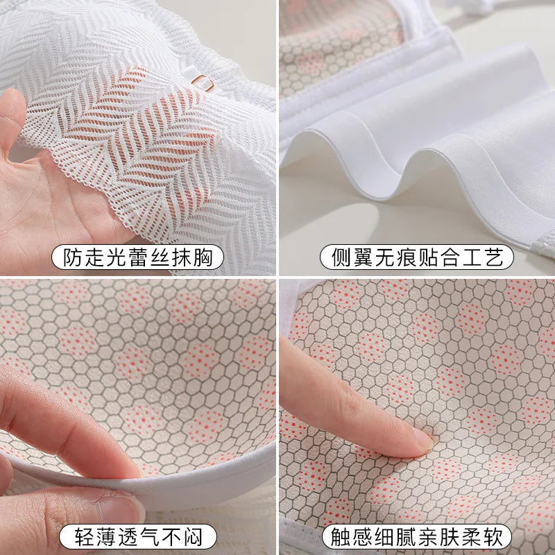 Custom Wireless Bra 9112# Wholesale Lace Women's Underwear Push up No Steel Ring Soft Support Anti-Sagging Adjustable Bra