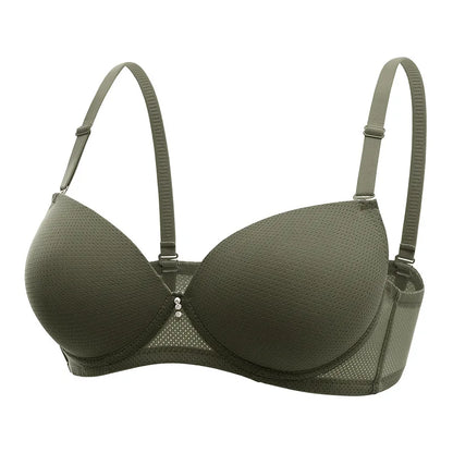 Size 34-38 Ready Stock Smooth Cup Solid Color Push up Women Breast Bra With All Colors