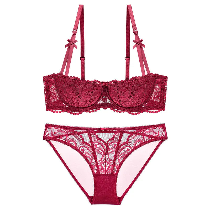 OEM ODM in Stock Gather Bra Set Sexy Women Bra Plus Size Milk Silk Insertable Bra Briefs Sets
