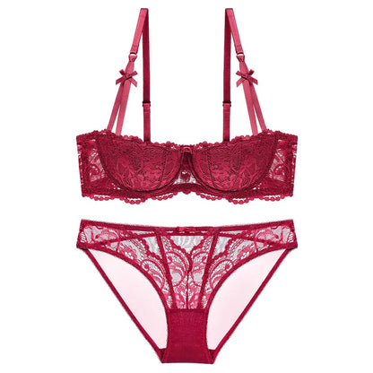 OEM ODM in Stock Gather Bra Set Sexy Women Bra Plus Size Milk Silk Insertable Bra Briefs Sets