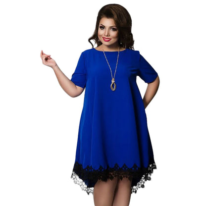 Sell Like Hot Cakes New Fashion Plus Size Women Clothing Fat Women Summer Casual Oversize Dresses