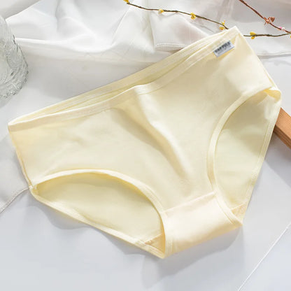 Nylon Milk Silk Teen Briefs Solid Color Mid Waist Breathable Knit Underwear Multi Colors L XL XXL All Season Daily Wear