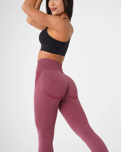 Custom Logo Womens High Waist Elastic Compression Trainer Yoga Pants Butt Lifting Sport Seamless Yoga Leggings