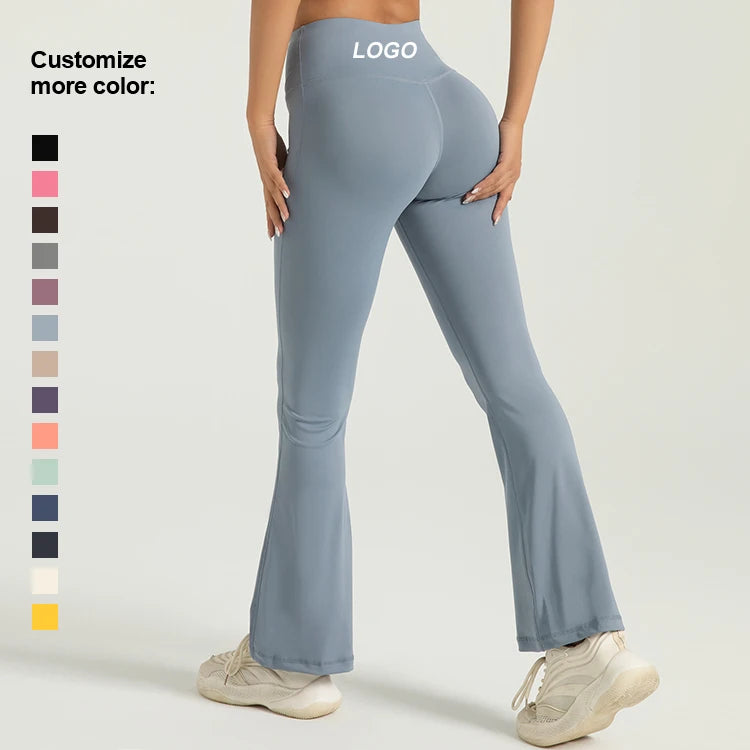 Sustainable High Waisted Flared Leggings for Yoga
