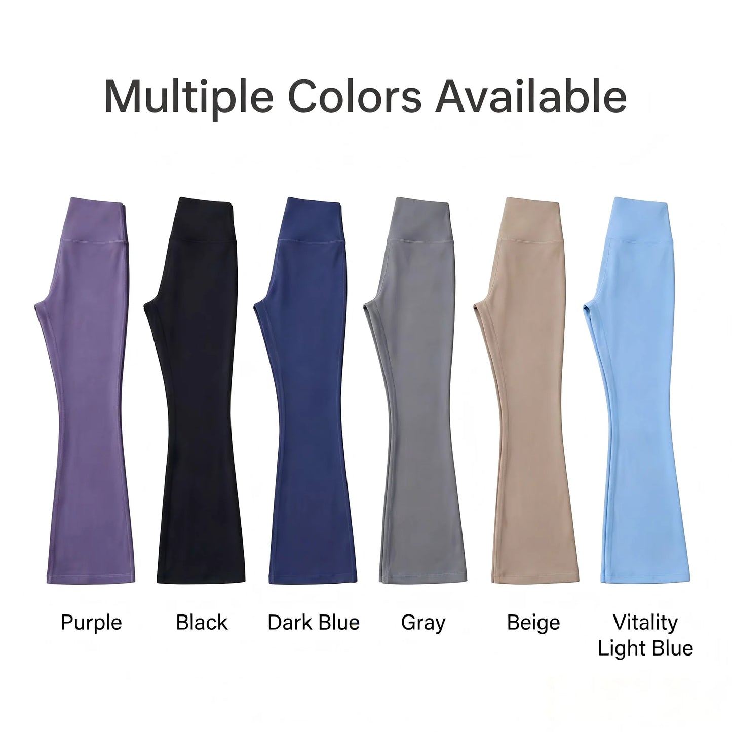 Women's XL Yoga Flared Pants High Waist Quick-Drying Breathable Hip-Lifting Wide Leg Pilates Elastic Waist Closure Solid Pattern