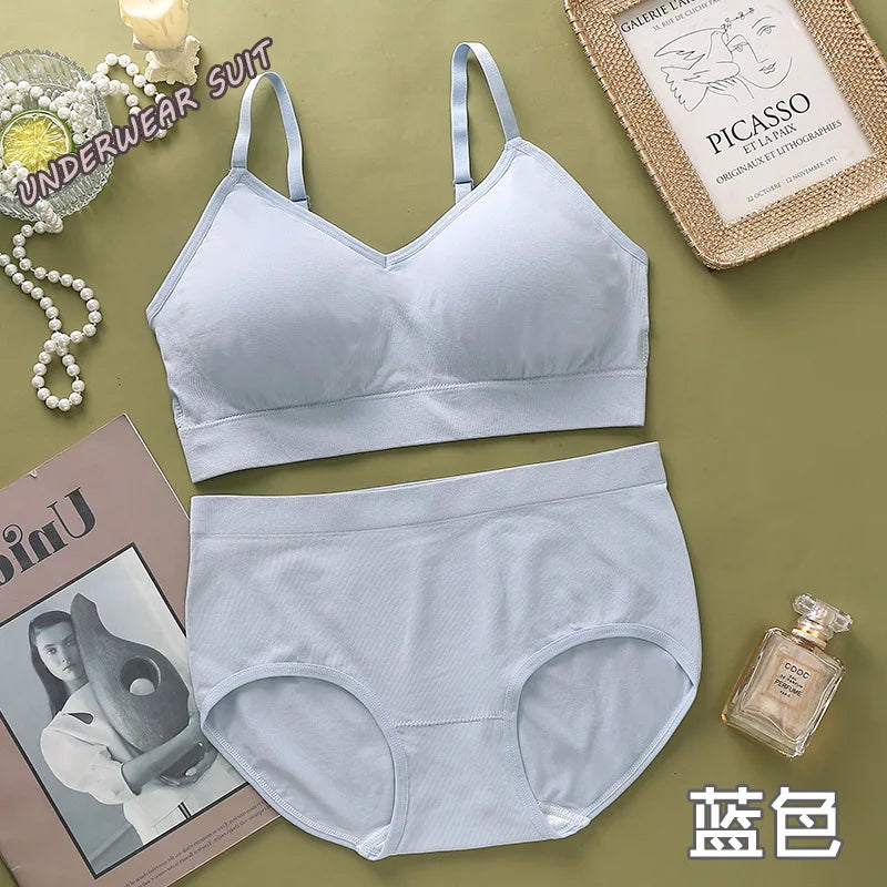 New High Quality Wire Free Bras but Cheap Bra for Women Sexy Hot and Panty Set Lift