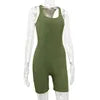 RNSHANGER Summer Women Jumpsuit Streetwear Slim Fit One-Piece Solid Color High Elastic Ladies Bodycon Jumpsuit