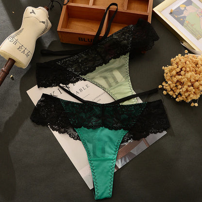Manufacturers Direct Wholesale Europe US Sexy Lace T Pants Fashion Breathable Mesh Low-Rise Ultra-Thin Eco-Friendly Bikini