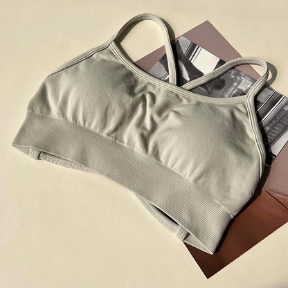CIYING Wholesale Women Gym Workout Cross Backless Sport Bra Custom logo Seamless Yoga Gym Sports Bra for Women