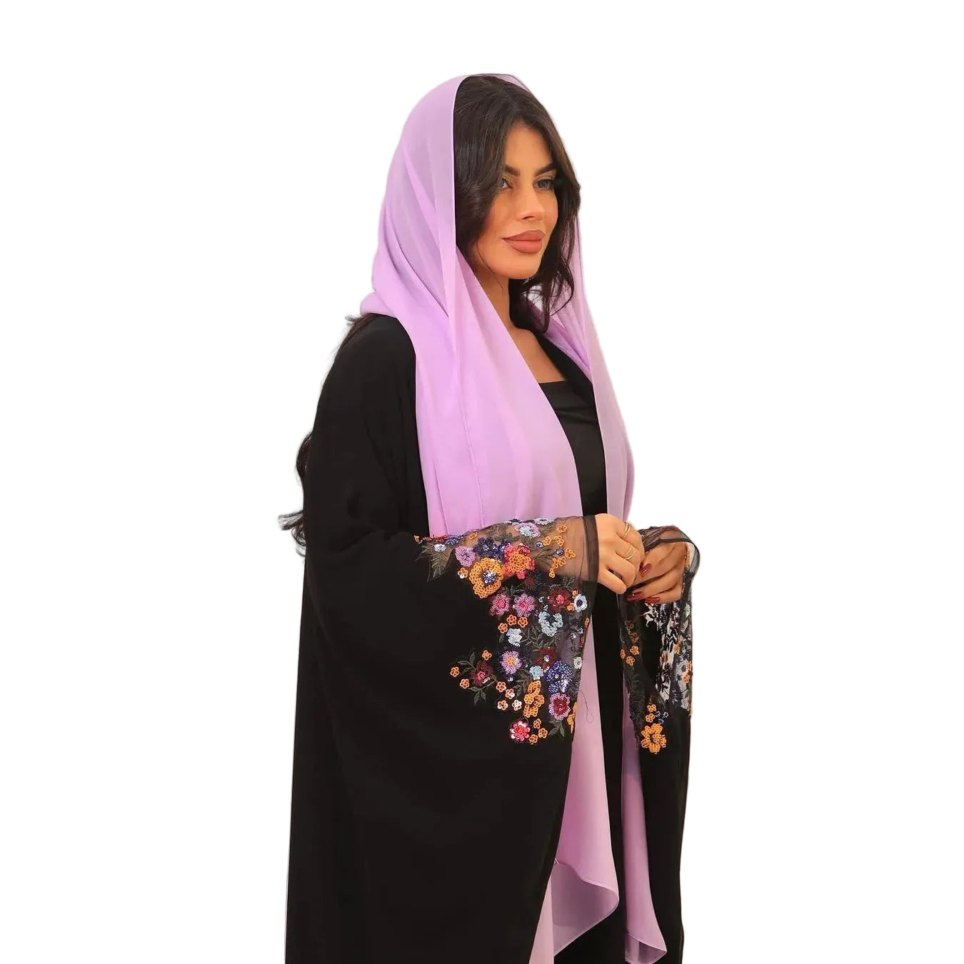 Modest Muslim Women Long Dress Kimono Open Abaya Dubai Kaftan Embroidery Islam Clothing Kebaya Saudi Arabic Robe Jalabiya Caftan