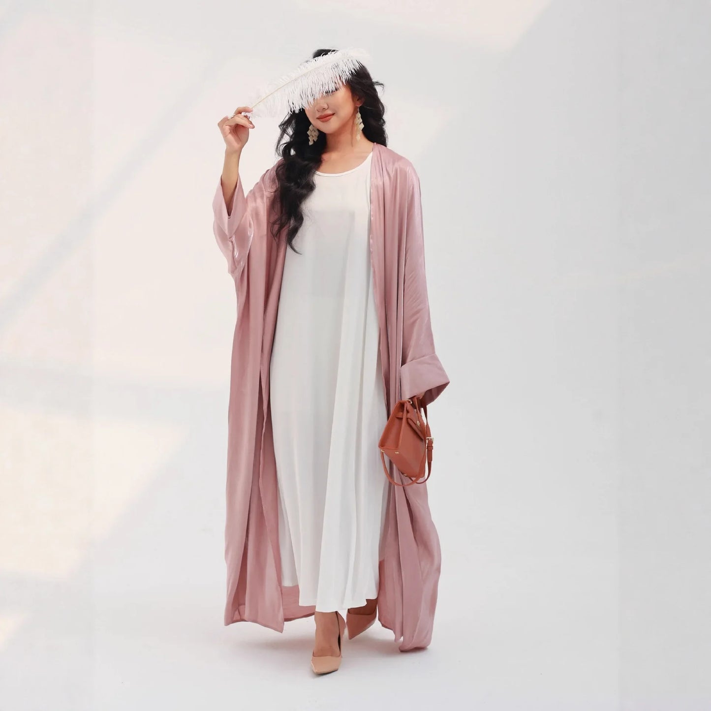 Ramadan Open Abaya Kimono for Women Long Dress Cardigan Muslim Dubai Arabic Party Ramadan Kaftan Gown Jalabiya Islamic Clothing