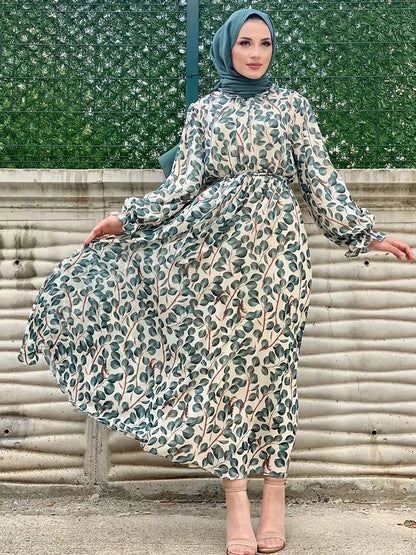 Summer Abaya Dubai Luxury Muslim Woman Dresses Chiffon Ramadan African Elegant Dresses(Not contain Hijab)