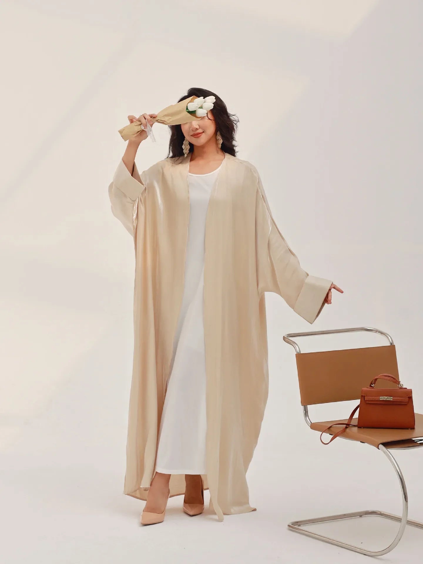 Ramadan Open Abaya Kimono for Women Long Dress Cardigan Muslim Dubai Arabic Party Ramadan Kaftan Gown Jalabiya Islamic Clothing