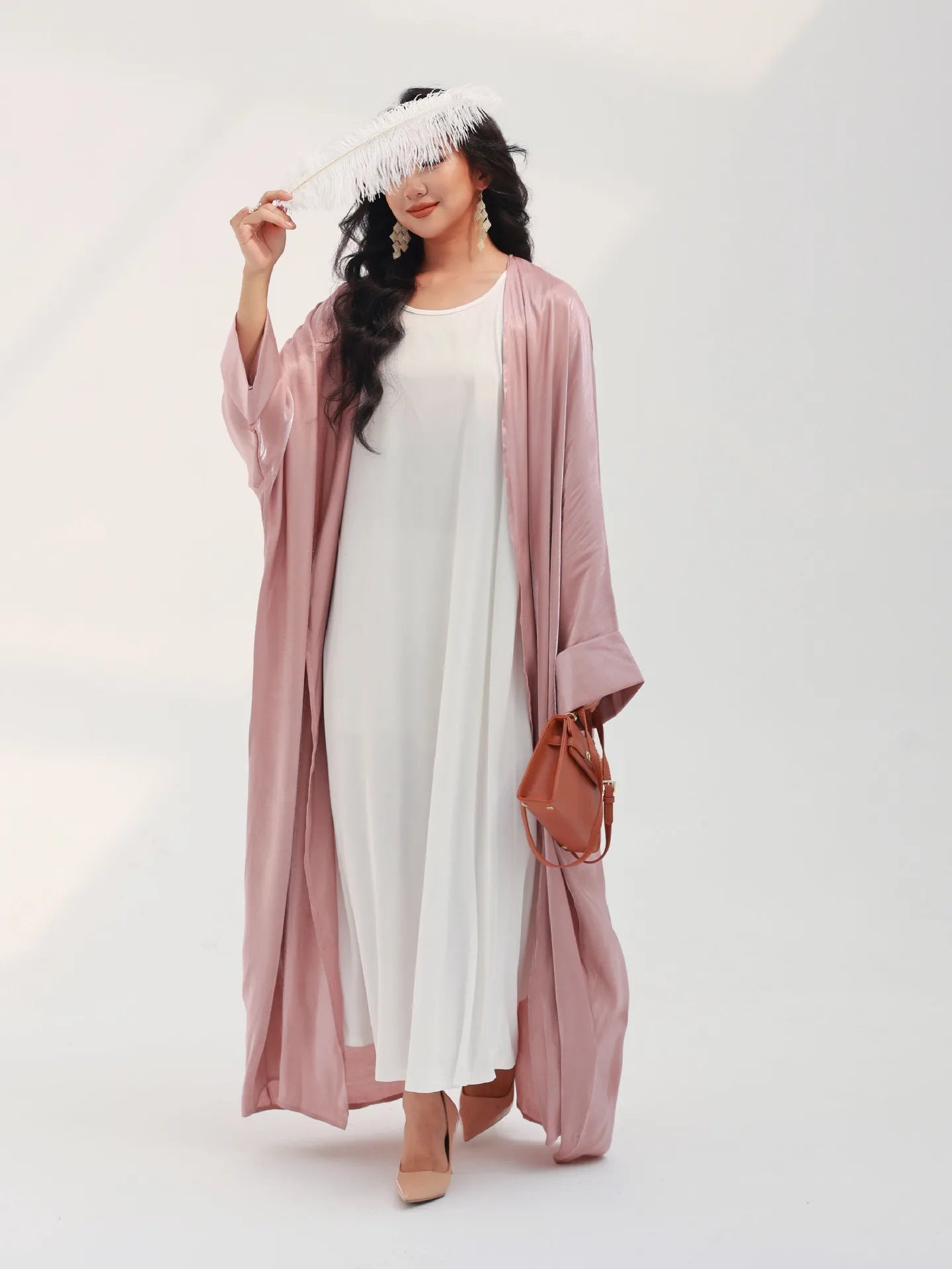 Ramadan Open Abaya Kimono for Women Long Dress Cardigan Muslim Dubai Arabic Party Ramadan Kaftan Gown Jalabiya Islamic Clothing