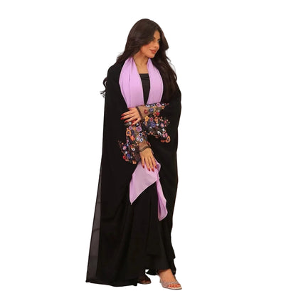 Modest Muslim Women Long Dress Kimono Open Abaya Dubai Kaftan Embroidery Islam Clothing Kebaya Saudi Arabic Robe Jalabiya Caftan